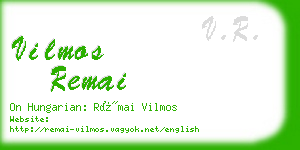 vilmos remai business card